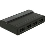 DeLOCK Ekstern USB 3.2 Gen 2 4-port Hub 10Gbps, USB hub Sort