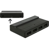 DeLOCK Ekstern USB 3.2 Gen 2 4-port Hub 10Gbps, USB hub Sort