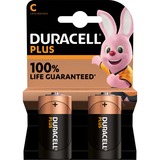 Duracell Plus 100 C Engangsbatteri Alkaline Engangsbatteri, C, Alkaline, 1,5 V, 2 stk, Flerfarvet