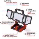 EINHELL Professionel batterilampe TP-CL 18/3000 Li - Solo, 18 Volt, Byggeri spotlight Rød