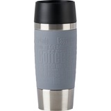 Emsa N2012700 rejsekrus 360 ml Grå Rustfrit stål, Cup grå/rustfrit stål, Grå, Silikone, Rustfrit stål, 4 t, 8 t, Kina