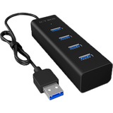 IB-HUB1409-U3 USB 3.2 Gen 1 (3.1 Gen 1) Type-A 5000 Mbit/s Sort, USB hub