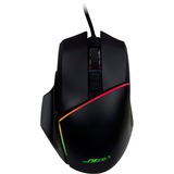 Inter-Tech GT-100 RGB mus Højre hånd USB Type-A Optisk 6400 dpi, Gaming mus Sort, Højre hånd, Optisk, USB Type-A, 6400 dpi, Sort