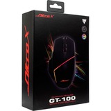 Inter-Tech GT-100 RGB mus Højre hånd USB Type-A Optisk 6400 dpi, Gaming mus Sort, Højre hånd, Optisk, USB Type-A, 6400 dpi, Sort