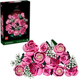LEGO Botanicals rosa blomsterbuket sæt (med vase), Bygge legetøj 