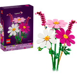 LEGO Botanicals rosa blomsterbuket sæt (med vase), Bygge legetøj 