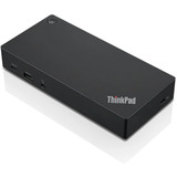 Lenovo ThinkPad USB-C Dockingstation 40AS Renoveret, Docking station Sort