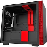 NZXT H210 Mini Tower Sort, Rød, Towerkabinet Sort/Rød, Mini Tower, PC, Sort, Rød, Mini-ITX, SGCC, Hærdet glas, HDD, Strøm