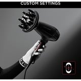 Rowenta K/Pro Stylist CV888L hårtørrer 2200 W Sort, Krom Keratin & Shine, Vekselstrøm, Sort, Krom, Hængende løkke, 1,8 m, Kina