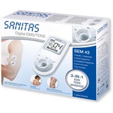 Sanitas SEM 43 elektronisk muskelstimulator Bælte 2 kanaler Sølv, Hvid, Massage apperat enhed Hvid