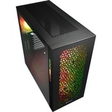 Sharkoon ELITE SHARK CA300H Tower Sort, Store towerkabinet Sort, Tower, PC, Sort, ATX, EATX, micro ATX, Mini-ITX, Spil, Blå, Grøn, Rød