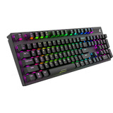 Sharkoon SKILLER SGK20, Gaming-tastatur Sort, Amerikansk layout, Huano Brown