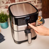 Tefal Easy Fry & Grill EY505D15 frituregryde Enkelt 4,2 L Enkeltstående 1550 W Varmluftsteger Rustfrit stål, Airfryer rustfrit stål/Sort, Varmluftsteger, 4,2 L, 80 °C, 200 °C, 6 person(er), 60 min.