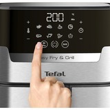 Tefal Easy Fry & Grill EY505D15 frituregryde Enkelt 4,2 L Enkeltstående 1550 W Varmluftsteger Rustfrit stål, Airfryer rustfrit stål/Sort, Varmluftsteger, 4,2 L, 80 °C, 200 °C, 6 person(er), 60 min.