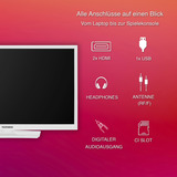 Telefunken XH24O550M-W, LED-tv Hvid