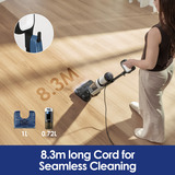 Tineco FLOOR ONE S6 Stretch Steam Plus, Våd / tør støvsuger Hvid