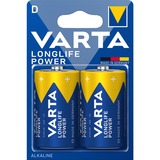 Varta -4920/2B Husholdningsbatterier Engangsbatteri, D, Alkaline, 1,5 V, 2 stk, Blå, Guld