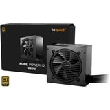be quiet! PURE POWER 12 550W enhed til strømforsyning 20+4 pin ATX ATX Sort, PC strømforsyning Sort, 550 W, 100 - 240 V, 600 W, 50/60 Hz, 10 A, 5 A