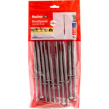 fischer Langskaftet rawlplug DuoXpand 10x160 FUS, Dyvel Lys grå/Rød