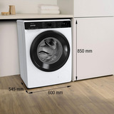 gorenje G600 WPNA94A1TS vaskemaskine Front-læsning 9 kg 1300 rpm Hvid Hvid/Sort, Front-læsning, 9 kg, B, 72 dB, 1300 rpm, A