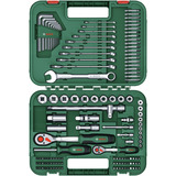 Bosch Avanceret værktøjskasse, 132 dele, Topnøgle Grøn
