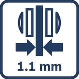 Bosch GKE 18V-40 Professional Sort, Blå, Rød, Motorsav Blå, 1,1 mm, 12,4 m/s, 76,2 / 8 mm (3 / 8"), Sort, Blå, Rød, Batteri, 18 V