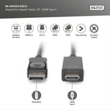 Digitus Adapterkabel DisplayPort > HDMI 4K Sort