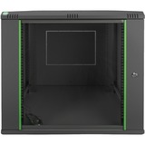 Digitus DN-19 12U-6/6-EC-SW stativ Vægmonteret stativ Sort, IT kabinet Sort, Vægmonteret stativ, 12U, 60 kg, Nøglelås, 29 kg, Sort