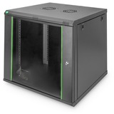 Digitus DN-19 12U-6/6-EC-SW stativ Vægmonteret stativ Sort, IT kabinet Sort, Vægmonteret stativ, 12U, 60 kg, Nøglelås, 29 kg, Sort