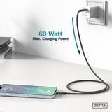 Digitus USB 2.0 silikone forbindelseskabel USB-A > USB-C Sort