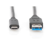 Digitus USB 3.2 Gen 1 tilslutningskabel USB-A > USB-C Sort