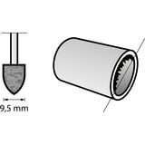 Dremel Korund slibespids 9,5 mm, Slibning punkt 