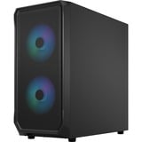 Fractal Design Focus 2 RGB Black TG Clear Tint, Towerkabinet Sort