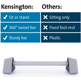 Kensington Rocking fodstøtte aluminium/grå, Sølv, Aluminium, 136 kg, RoHS, REACH, CA Prop 65, 559,3 mm, 218,1 mm