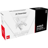 PowerColor RX9070XT 16G-L/OC/WHITE, Grafikkort Hvid
