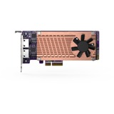 QNAP QM2-2P2G2T netværkskort Intern Ethernet 2500 Mbit/s, Interface card Intern, Ledningsført, PCI Express, Ethernet, 2500 Mbit/s