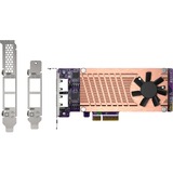 QNAP QM2-2P2G2T netværkskort Intern Ethernet 2500 Mbit/s, Interface card Intern, Ledningsført, PCI Express, Ethernet, 2500 Mbit/s