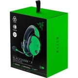 Razer BlackShark V2 X, Gaming headset Grøn/Sort