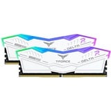 Team Group DELTA RGB DDR5 hukommelsesmodul 32 GB 2 x 16 GB 6400 Mhz Fejlkorrigerende kode Hvid, 32 GB, 2 x 16 GB, DDR5, 6400 Mhz, 288-pin DIMM