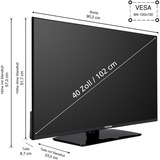 Telefunken XF40N750M, LED-tv Sort