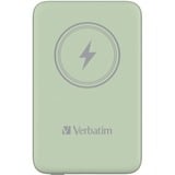Verbatim Charge 'n' Go Lithium polymer (LiPo) 10000 mAh Trådløs opladning Grøn, Power Bank lysegrøn, 10000 mAh, Lithium polymer (LiPo), Quick Charge 3.0, Trådløs opladning, Grøn
