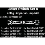 Wera 6001 Joker Switch 8 Imperial Set 1, 8 dele, Gaffelnøgle 