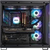 ALTERNATE Gaming-PC Window Edition • RTX 5080 • AMD Ryzen™ 7 9800X3D • 64 GB RAM, Gaming PC Sort/gennemsigtig