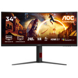 AOC CU34G4Z, Gaming Skærm Sort (mat)
