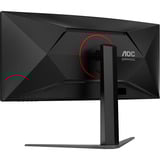 AOC G4 CU34G4Z computerskærm 86,4 cm (34") 3440 x 1440 pixel Wide Quad HD LED Sort, Rød, Gaming Skærm Sort (mat), 86,4 cm (34"), 3440 x 1440 pixel, Wide Quad HD, LED, 1 ms, Sort, Rød