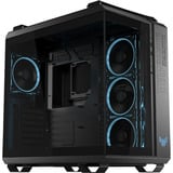 ASUS TUF GAMING GT502 Horizon TG ARGB Black Midi Tower Sort, Towerkabinet Sort, Midi Tower, PC, Sort, ATX, micro ATX, Mini-ITX, 16,3 cm, 40 cm