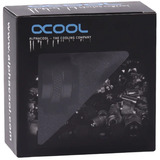 Alphacool Eiszapfen PRO 16mm HardTube fittings G1/4 - Deep Black, Forbindelse Sort