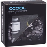 Alphacool Istap dobbeltnipler drejelig G1/4 han til G1/4 han - Hvid, Forbindelse Hvid