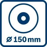 Bosch GEX 18V-150-3 Professional 0601372904, Tilfældige rystepudser Blå