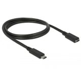 DeLOCK 85533 USB-kabel 1 m USB 3.2 Gen 1 (3.1 Gen 1) USB C Sort, Forlængerledning Sort, 1 m, USB C, USB C, USB 3.2 Gen 1 (3.1 Gen 1), 5000 Mbit/s, Sort